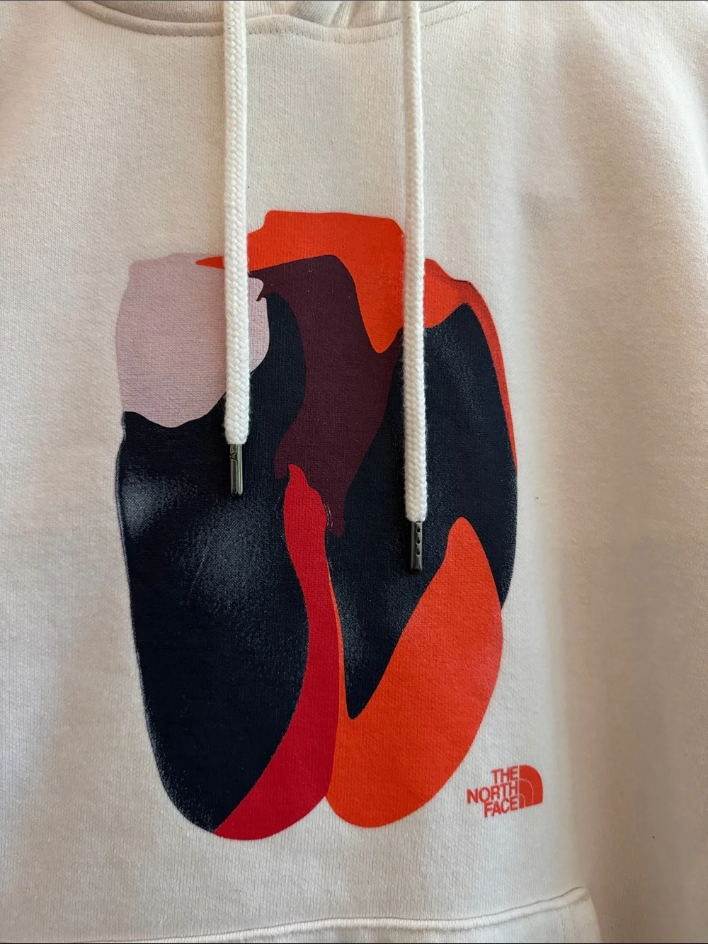 THE NORTH FACE Men’s Heavyweight Graphic Hoodie Cream Size Small